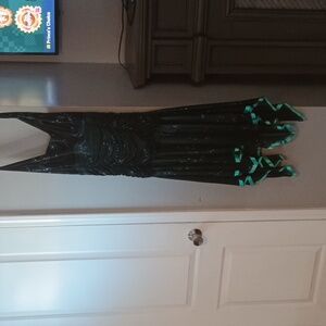 Deb Black and Green Sequin Dress Y2K Size 2X